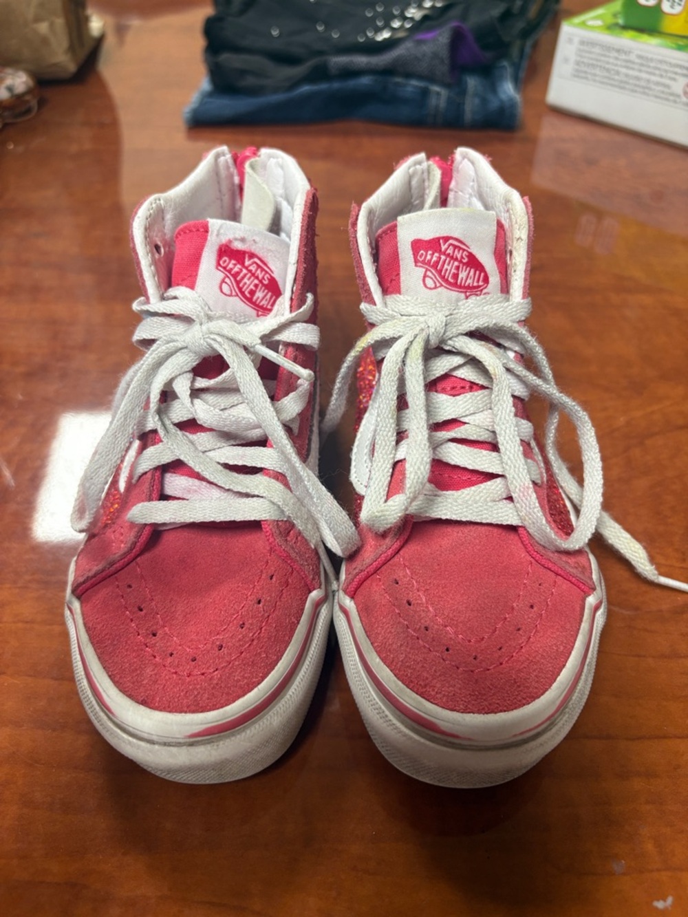 Vans Kids Hot Pink Suede & Canvas High-Top Sneakers